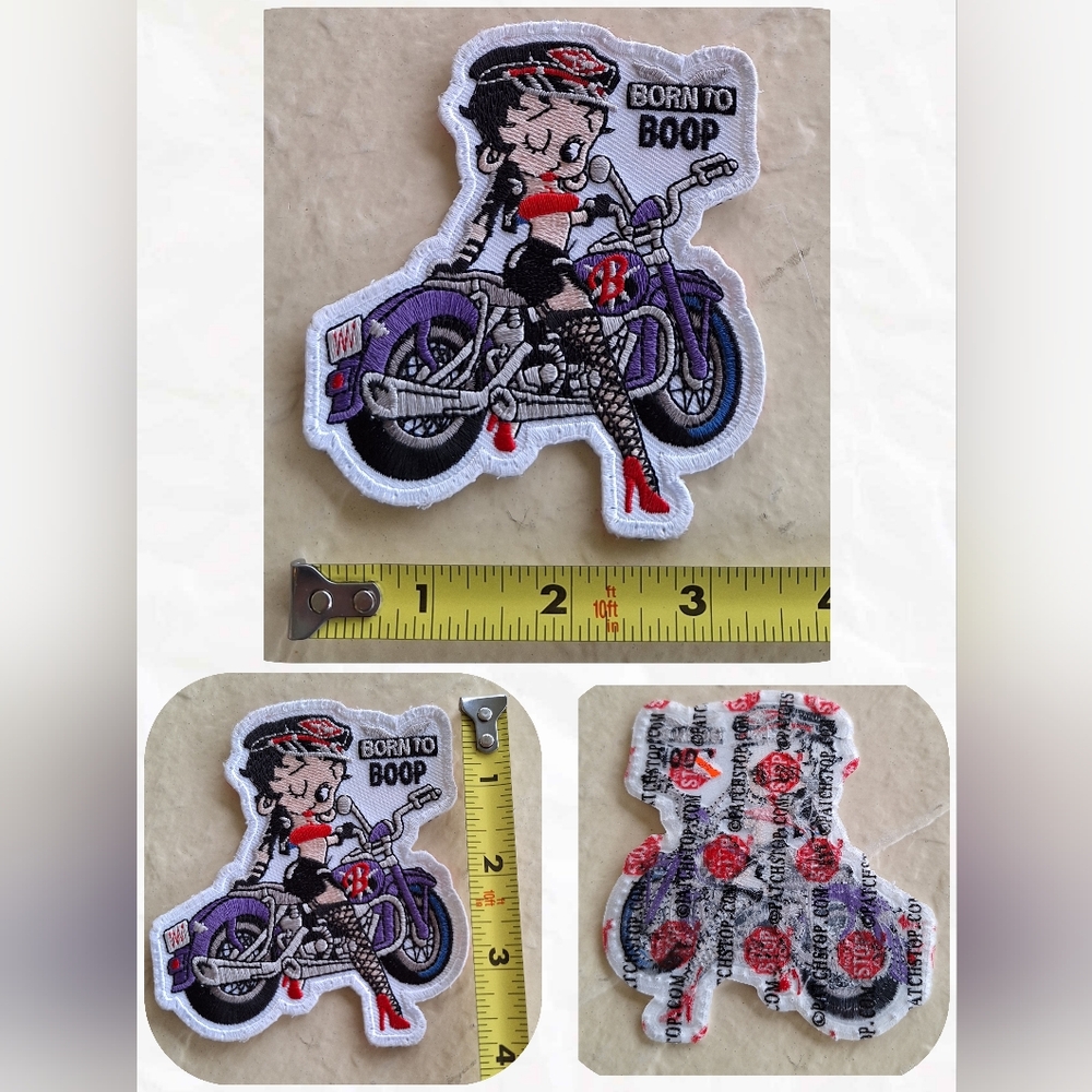 Motorcycle Betty Boop patch